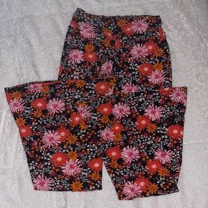 Floral flare leggings